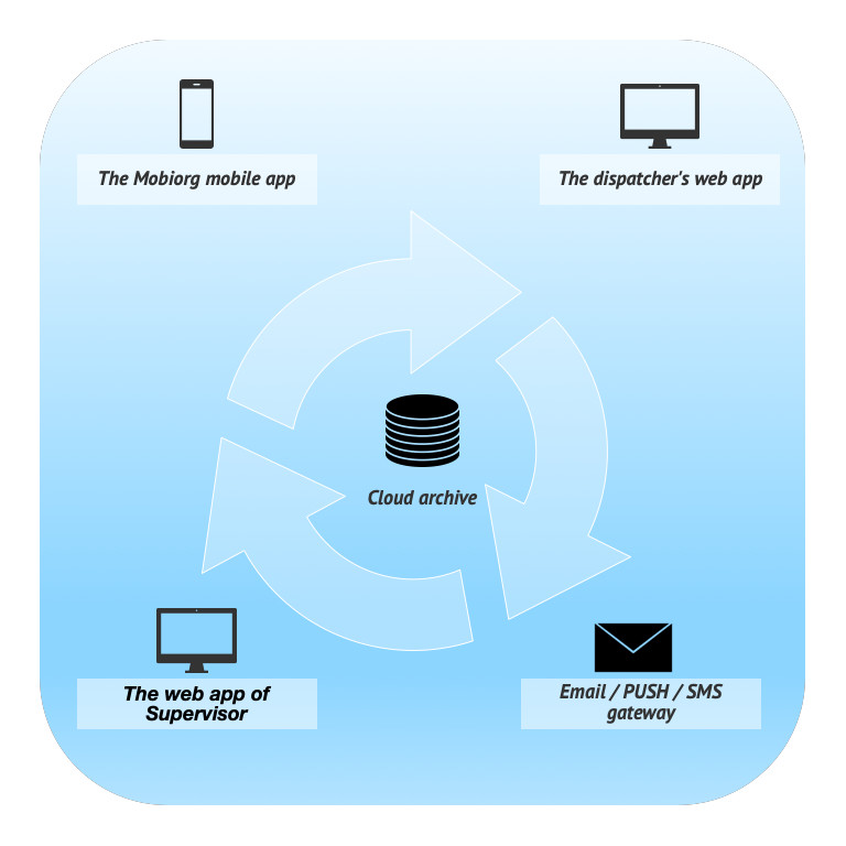 Components of the Mobiorg Service solution